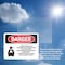 Signmission Carbon Dioxide Gas Discharge Danger Sign, Vinyl Decal, 7in W x 5in L, 2PK OS-2PACK-DS-D-57-L-2412 - alternate 3